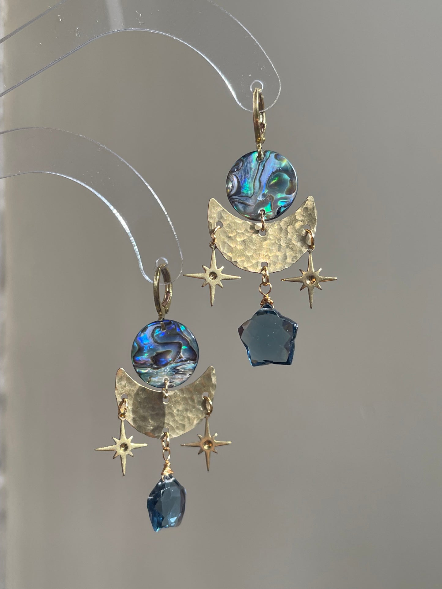 Blue Quartz Earrings - Star Earrings
