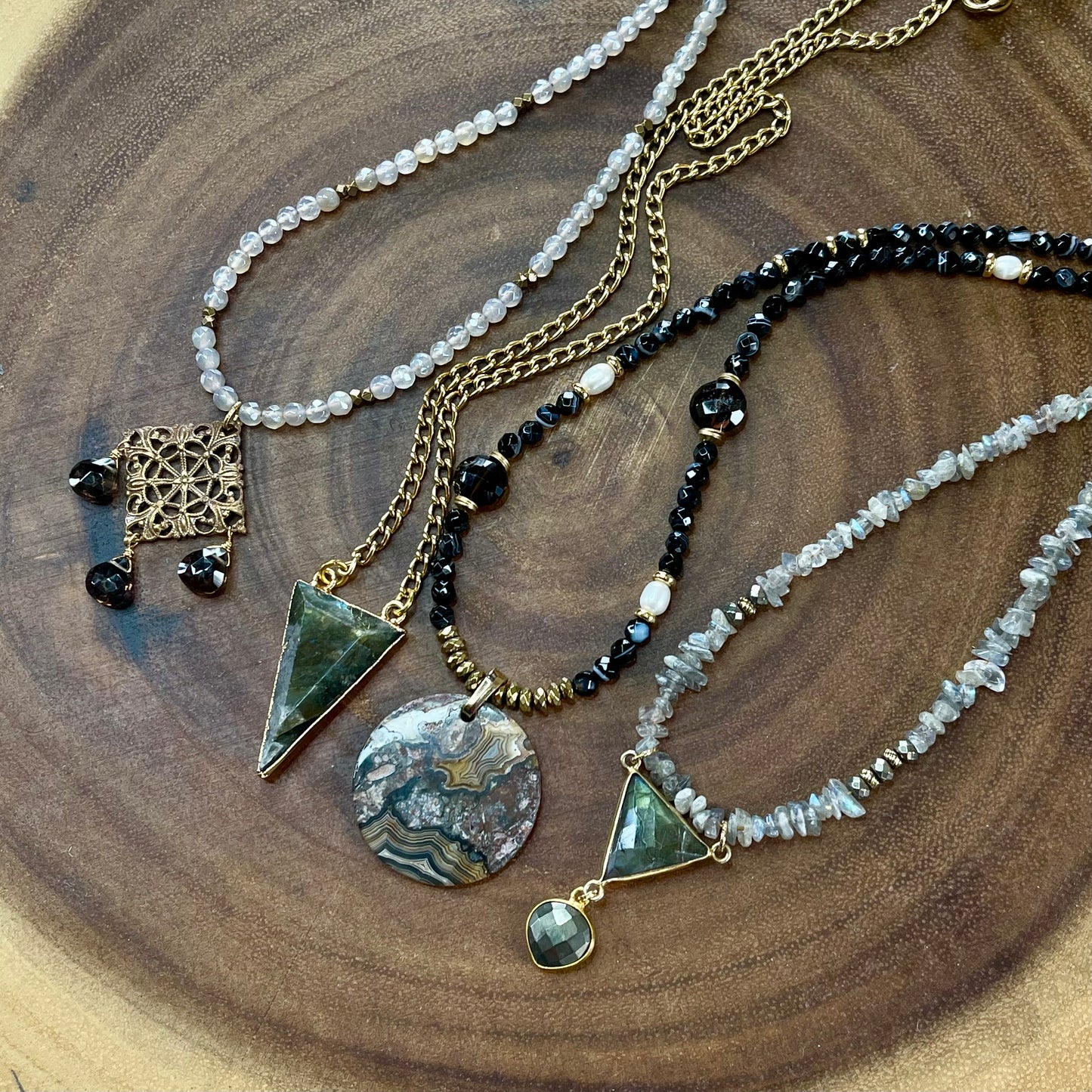 Labradorite necklace - Chain Necklace
