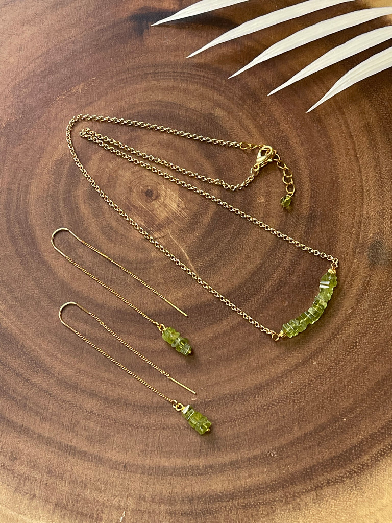 Peridot Jewelry Set -Gold