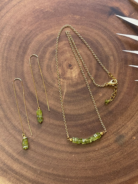 Peridot Jewelry Set -Gold