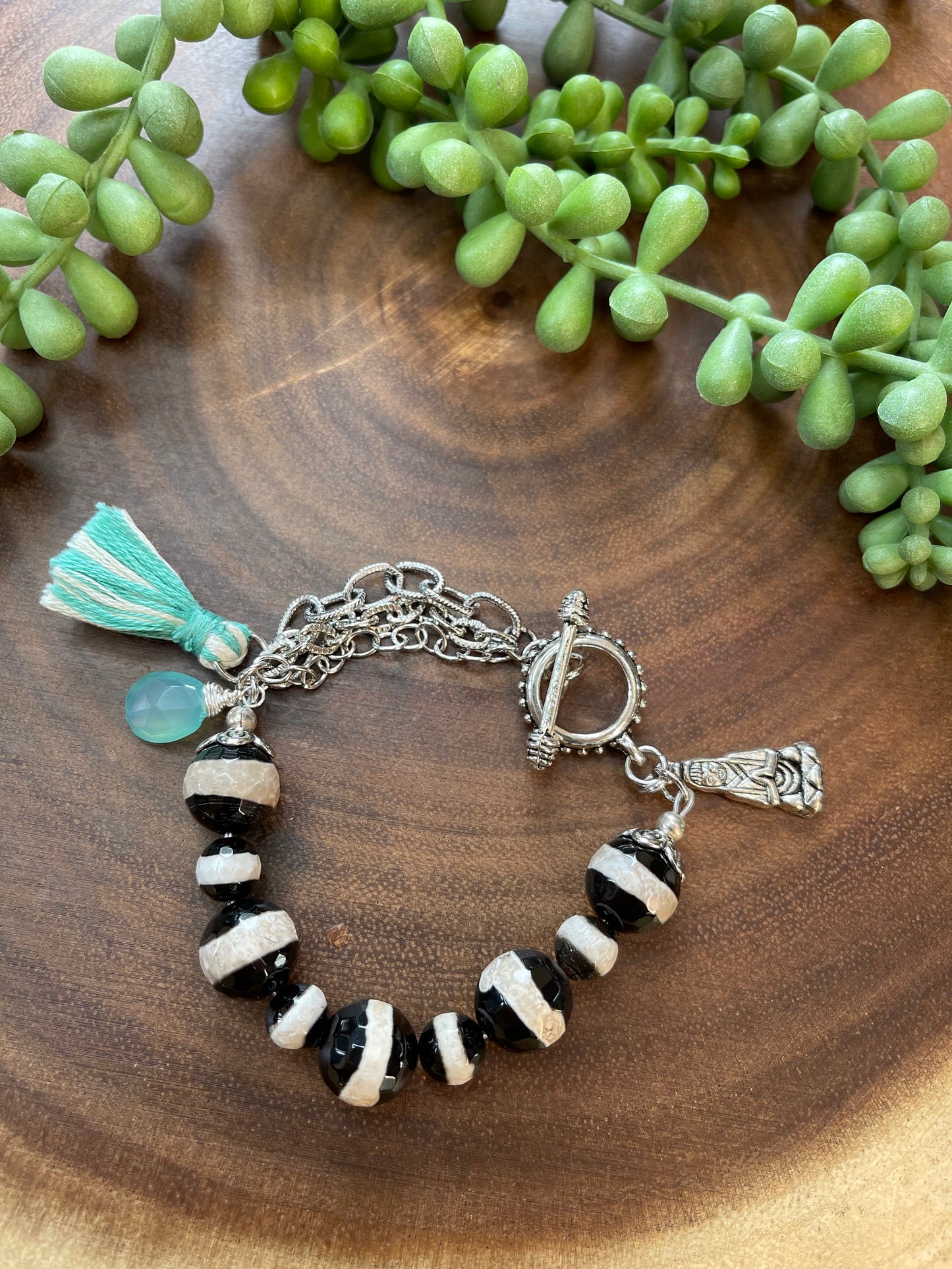 Buddha Beaded Charm Bracelet