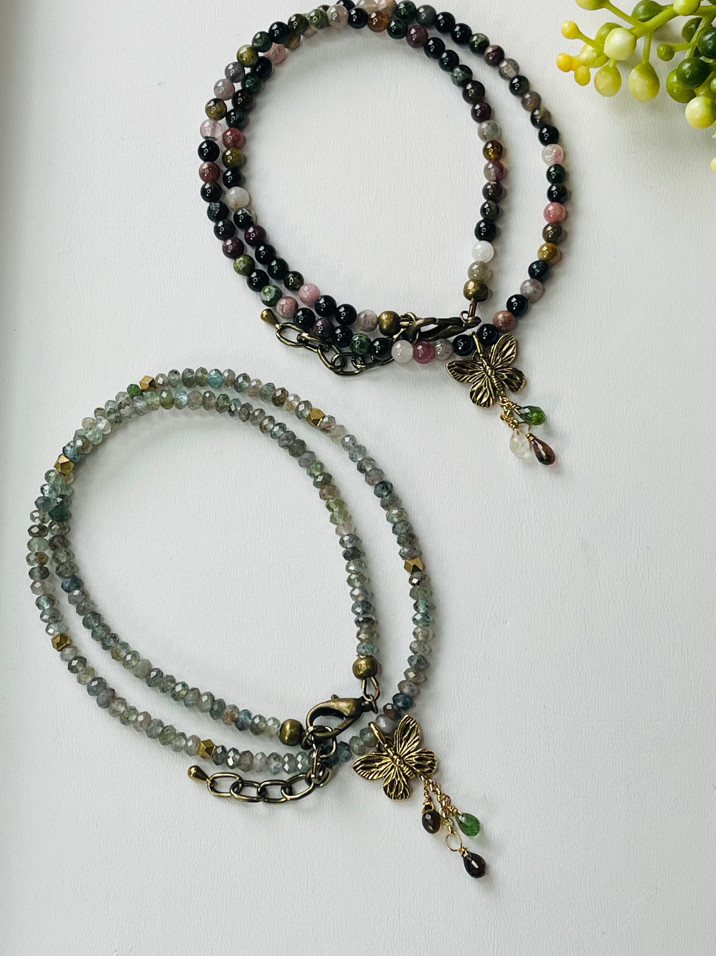 Tourmaline Butterfly Necklace