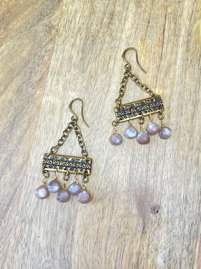 Gemstone Earrings - Moonstone Earrings - Amazonite Earrings