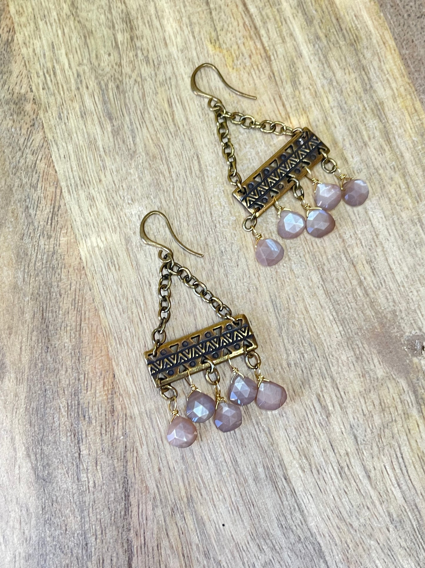 Gemstone Earrings - Moonstone Earrings - Amazonite Earrings