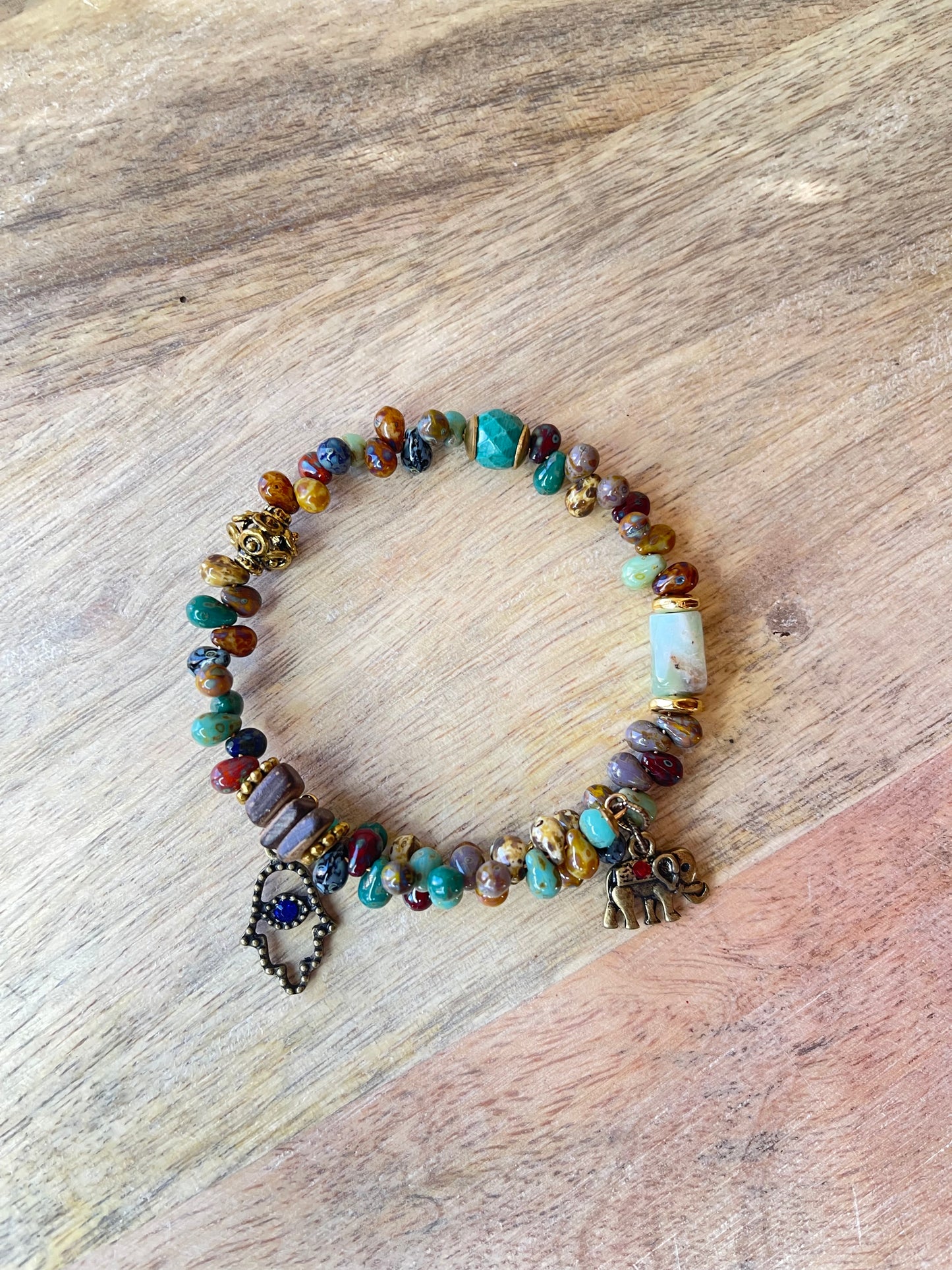 Beaded Bracelet - Czech Bracelet - Wrap Bracelet