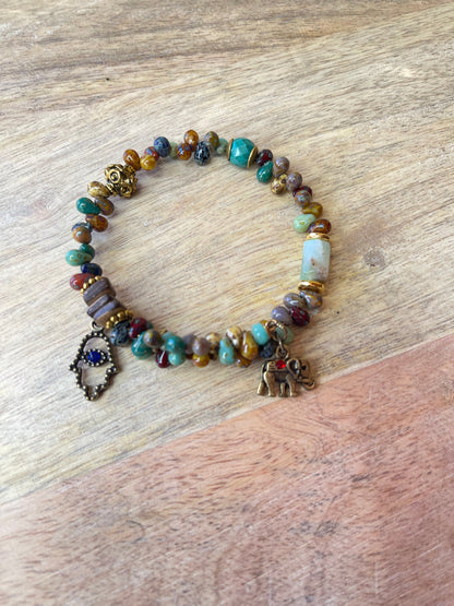 Beaded Bracelet - Czech Bracelet - Wrap Bracelet