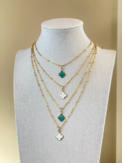 Clover Necklace - Pendant Necklace - Layered Necklace
