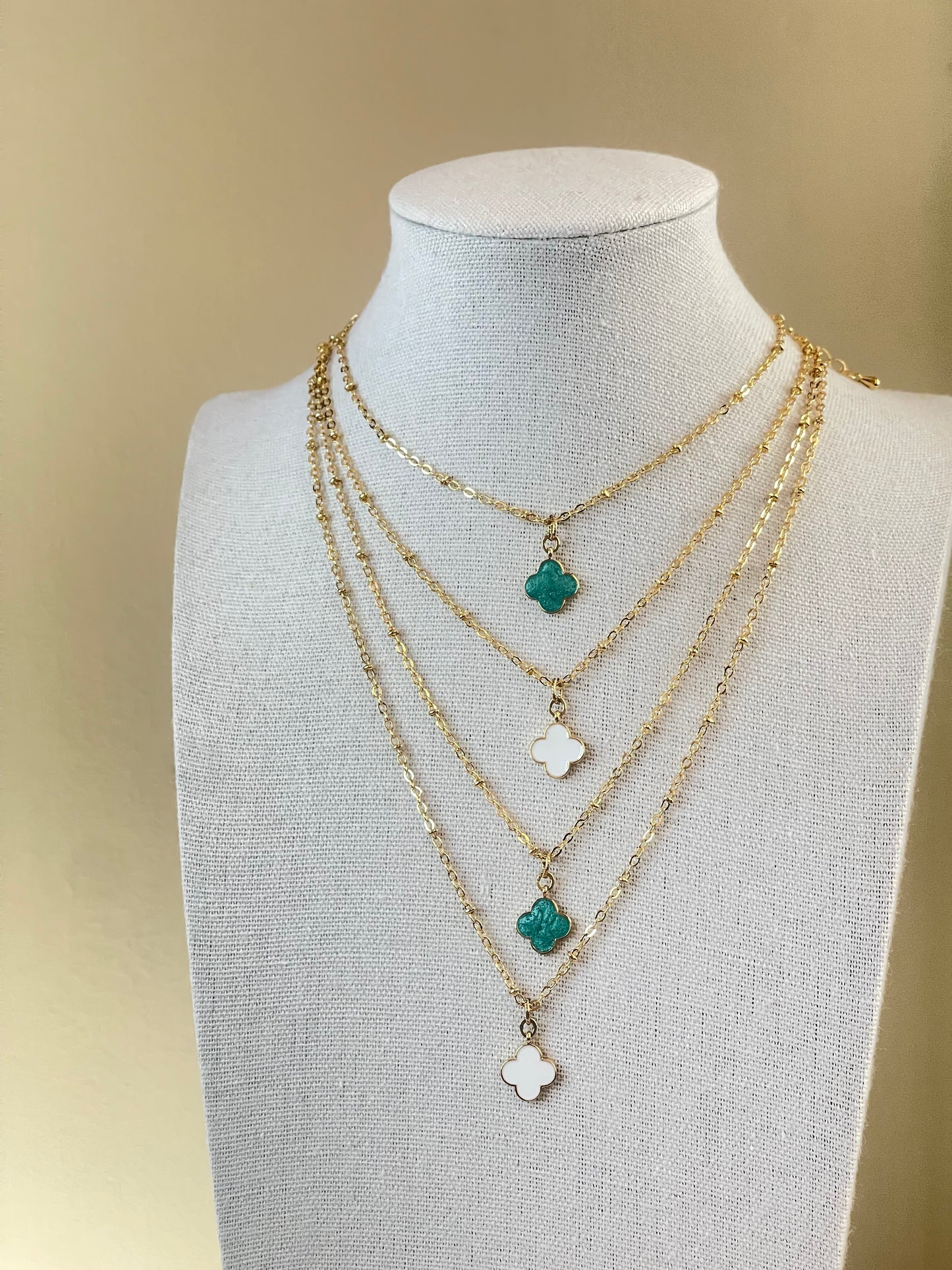 Clover Necklace - Pendant Necklace - Layered Necklace