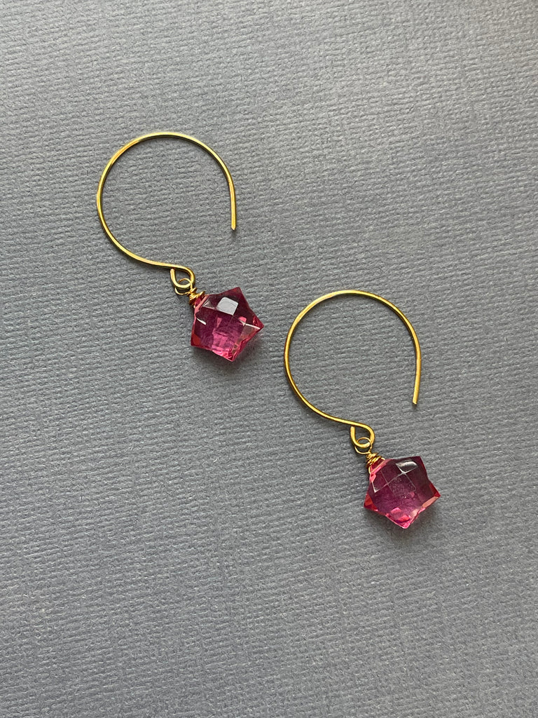 Pave Pink Quartz Jewelry Set