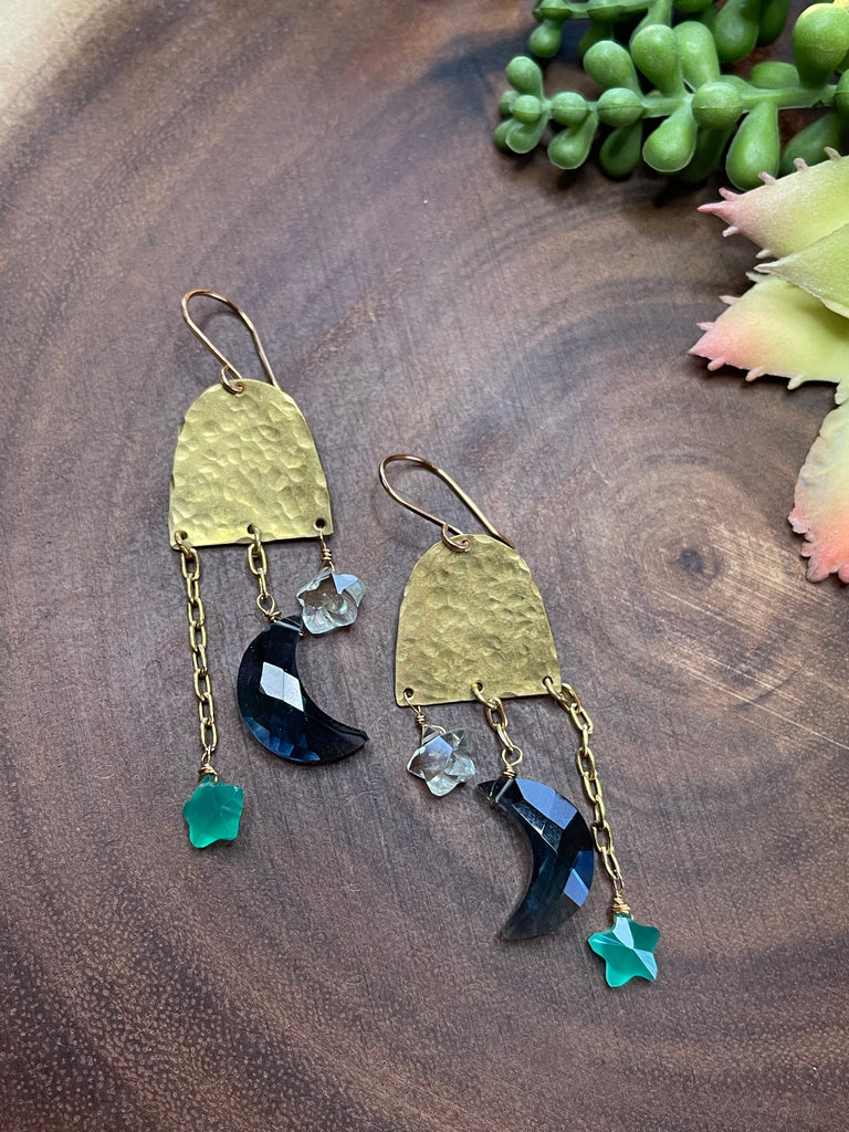Stars and Moons Cascade Earrings